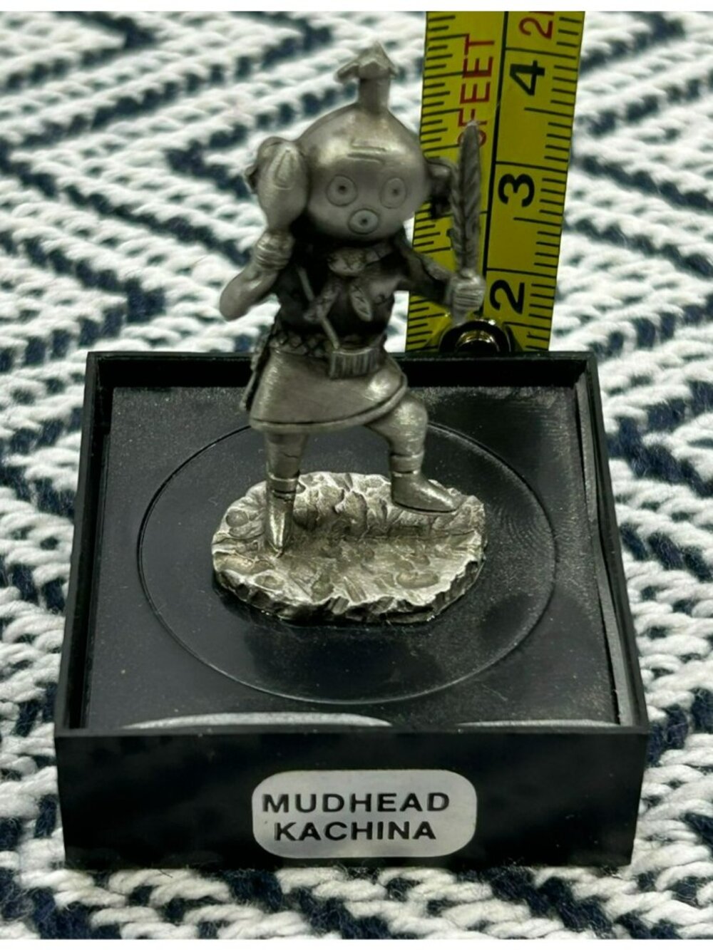 Mudhead Kachina Pewter Figurine With Display Box No Lid - Picture 5 of 5